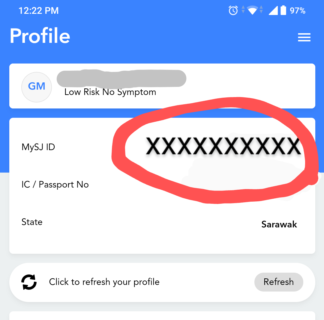 Contoh MySejahtera